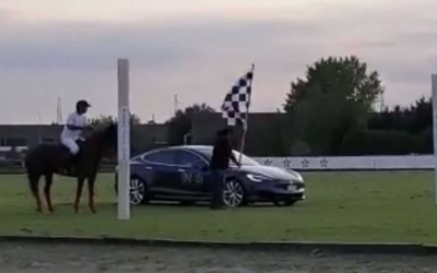 Tesla Model S против коњ – кој е побрз?