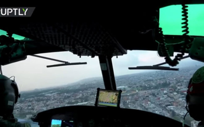 Во Колумбија со хеликоптер опоменуваат непослушни граѓани